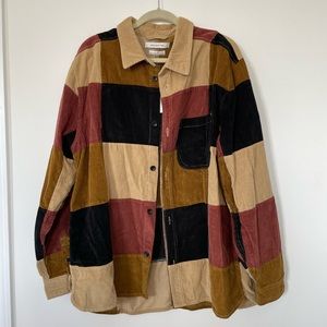 Urban Outfitters Corduroy Patchwork button down flannel/shirt